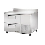 True TWT-44D-2-HC - Work Top Refrigerator, one-section, (2) drawers, stainless steel front